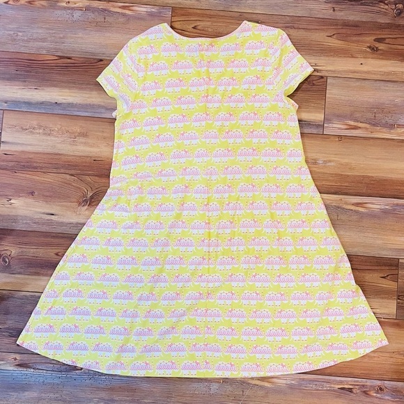 Women’s crown & ivy beach Yellow, Red and Pink Elephant Print Dress/Coverup Sz M - Picture 2 of 3